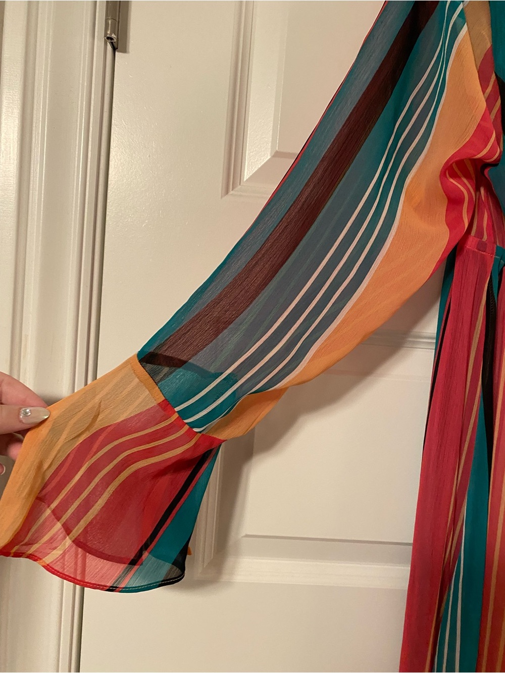 Striped 70’s Style Maxi Duster - Picture 2 of 5